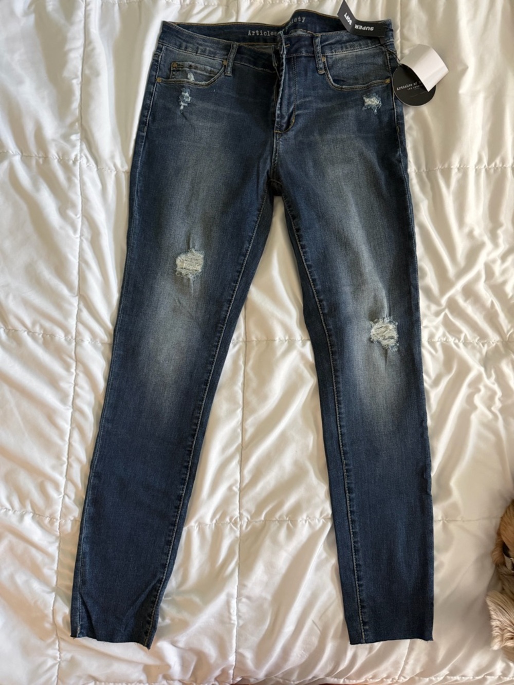Articles Of Society Dark Blue Distressed Skinny Jeans